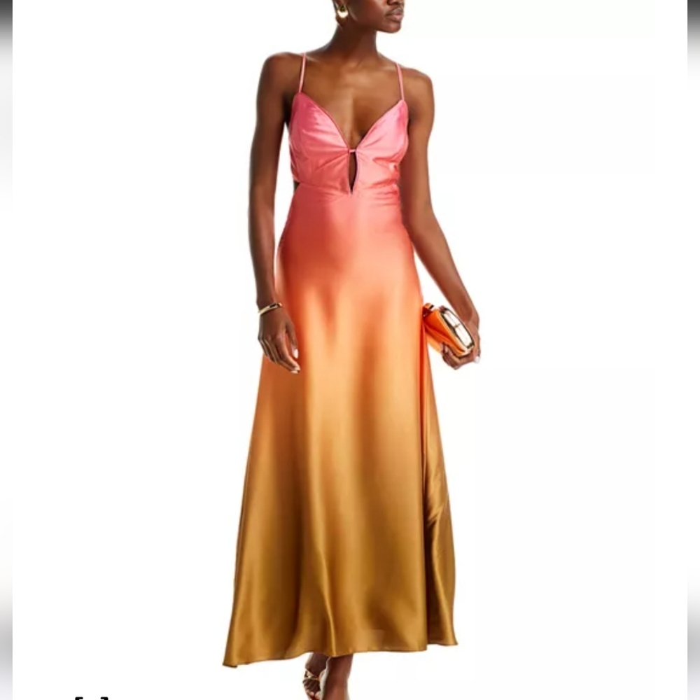 Bardot Pink and Orange Maxi Dress